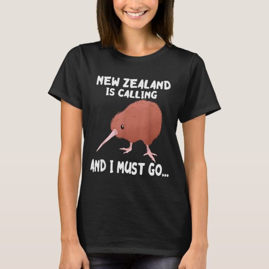 T-shirt New Zealand Is Calling Kiwi Bird Wildlife Animal (Devant)