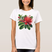 T-shirt New Zealand Pohutukawa Tree Flower (Devant)
