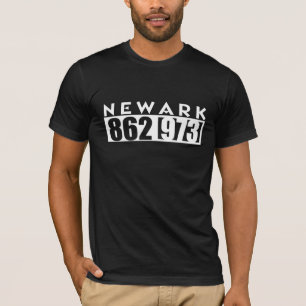 T-shirt NEWARK NJ 862 et INDICATIF RÉGIONAL 973