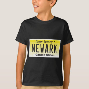 T-shirt Newark NJ New Jersey plaque d'immatriculation vill