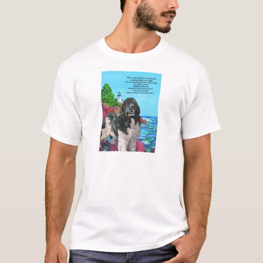 T-SHIRT NEWF ET LIGHTHOUSE (Devant)