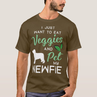 T-shirt Newfie Funny Vegan Amoureux des chiens propriétair