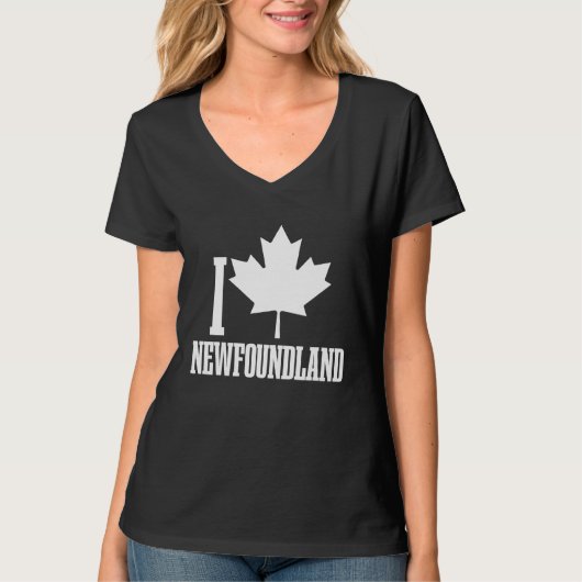 T-shirt Newfoundland Canada Maple Leaf Red Canadian Flag P (Devant)