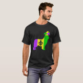 T-shirt Newfoundland Dog Mardi Gras Carnivals Funny Puppy (Devant entier)