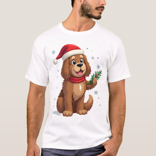 T-shirt Newfoundland Santa Hat (Devant)