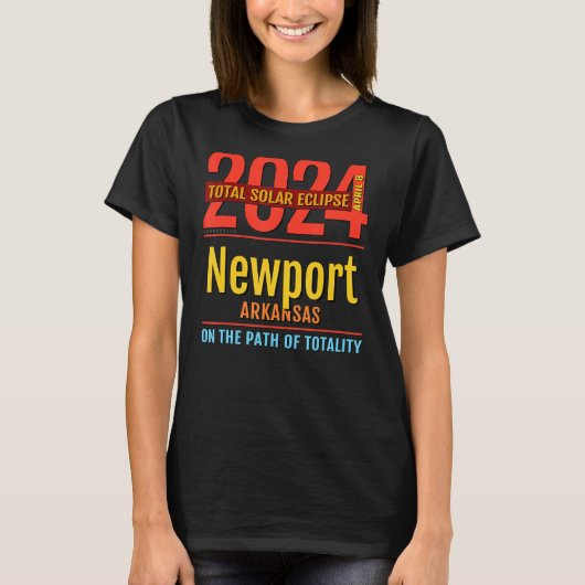 T-shirt Newport Arkansas AR Total Solar Eclipse 2024 4 (Devant)