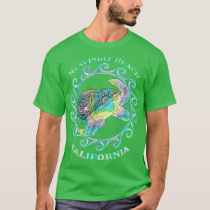 T-shirt Newport Beach Californie Vacances Tribal coloré