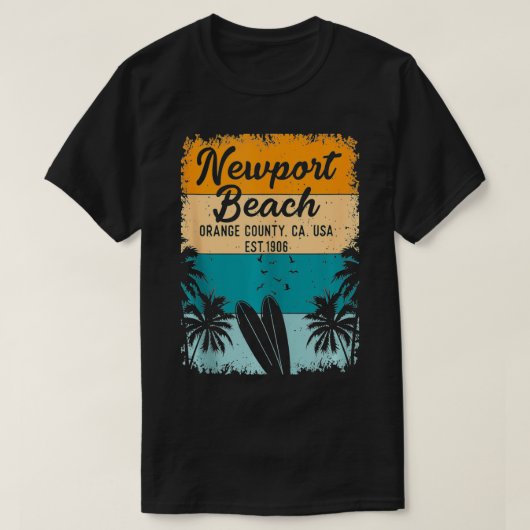 T-shirt Newport Beach Orange County (Design devant)