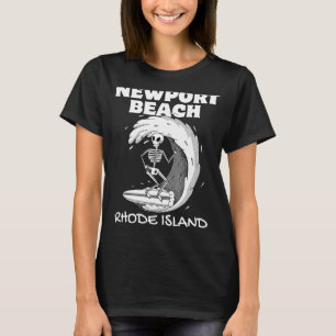 T-shirt NEWPORT BEACH RHODE ISLAND Surf Retro Wave Vintage