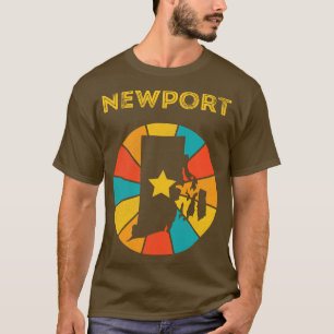 T-shirt Newport Rhode Island Vintage Souvenir déshabillé 1