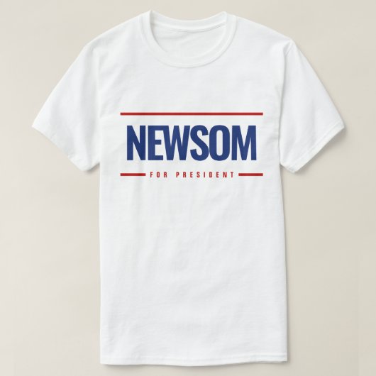 T-shirt Newsom pour le président (Design devant)