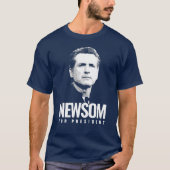 T-shirt Newsom pour le président (Devant)