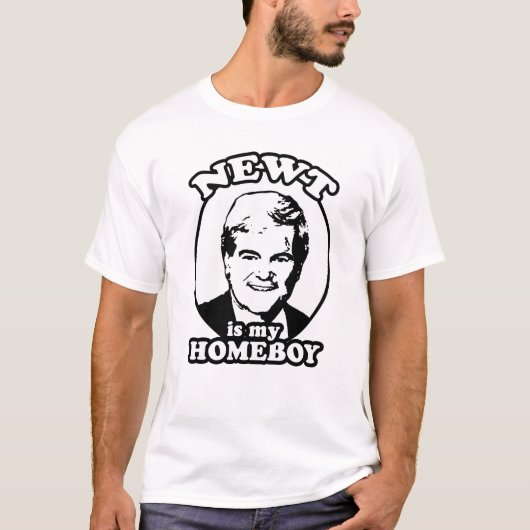 T-SHIRT NEWT GINGRICH EST MON HOMEBOY (Devant)
