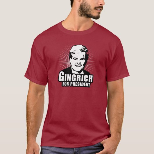 T-shirt Newt Gingrich pour le président (Devant)