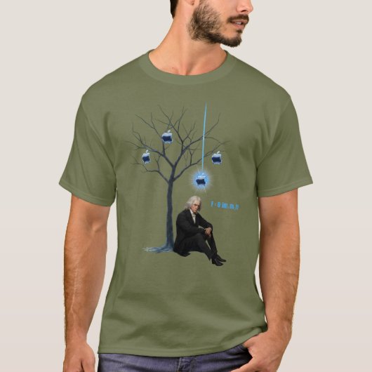 T-shirt Newton & Apple design (Devant)