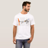 T-shirt Newton's Laws of Universal Gravitation. (Devant entier)