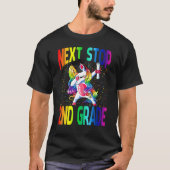 T-shirt Next Stop 2nd Grade Graduation Unicorn (Devant)