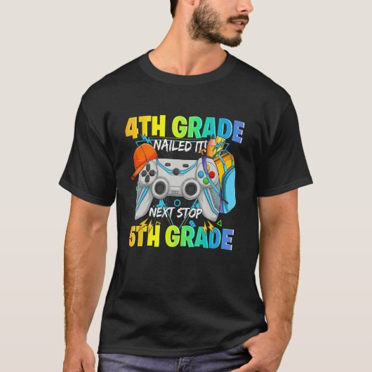 T-shirt Next stop 5th grade 4th grade nailed it Graduate V (Devant)
