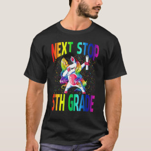 T-shirt Next Stop 5th Grade Graduation Unicorn