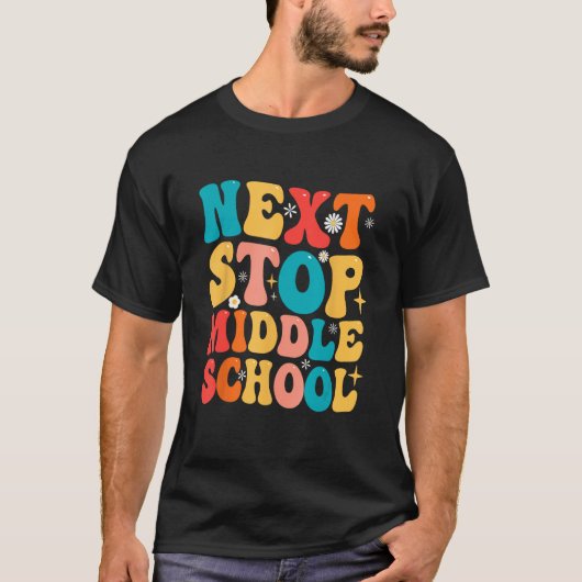 T-shirt Next Stop Middle School Gradua de 5e année (Devant)