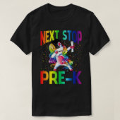 T-shirt Next Stop Pre-K Graduation Unicorn (Design devant)