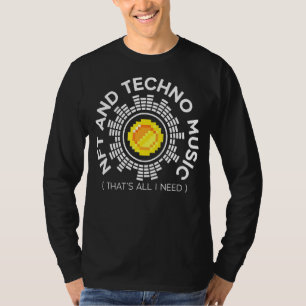 T-shirt Nft Et Techno Music Crypto Jeton Non Funable