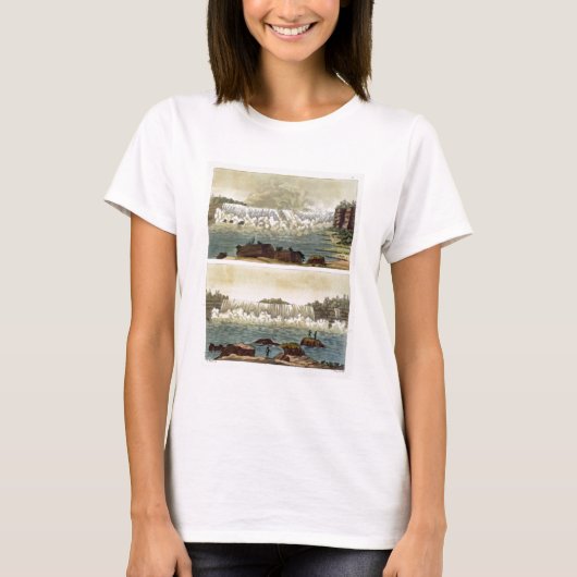 T-shirt Niagara Falls, 1818 (gravure en couleur) (Devant)