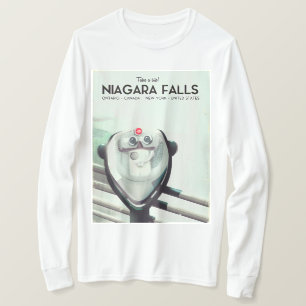T-shirt Niagara Falls - USA - affiche de voyage Canada Vin