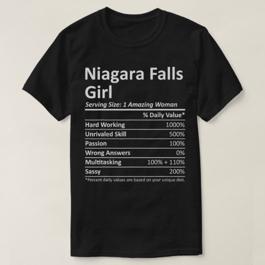T-shirt NIAGARA TOMBE L NY NEW YORK Funny City Home Racine (Design devant)