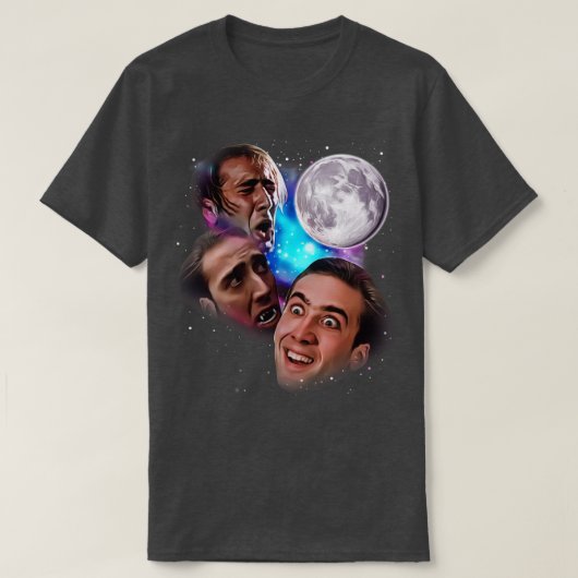 T-shirt Nic Cage Howl sur la Lune (Design devant)
