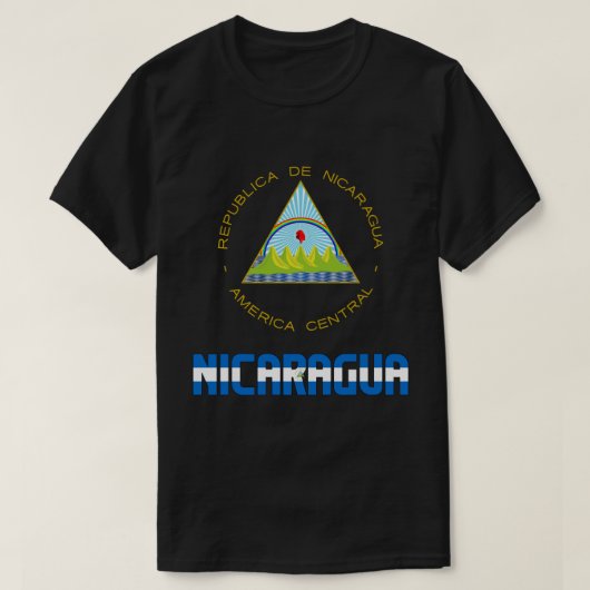 T-shirt Nicaragua Drapeau et blason Patriotique (Design devant)