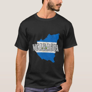 T-shirt Nicaragua Map Pride Nicaraguan Flag Nica