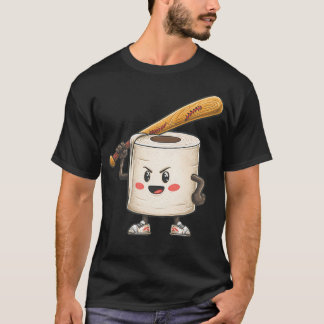 T-shirt Nice Baseball Toilet Paper Look For Funny Sports F