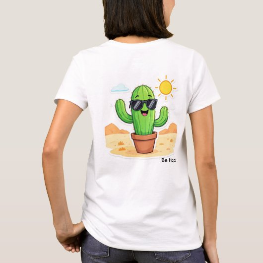 T-shirt Nice Cactus | Soyez heureux (Dos)