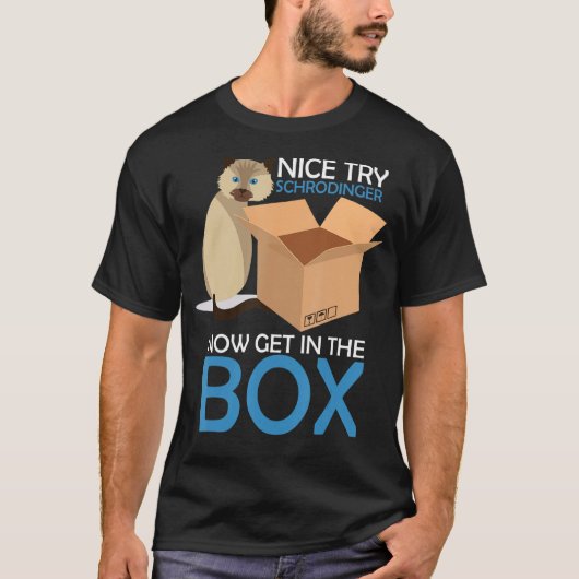 T-shirt Nice Essayez Schrodinger Chat physique quantique G (Devant)