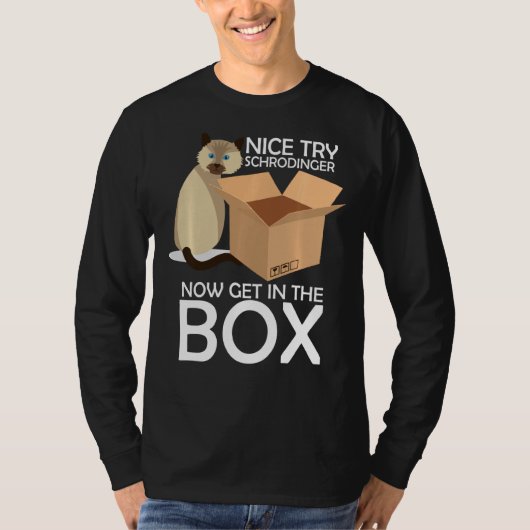 T-shirt Nice Essayez Schrodinger Chat physique quantique T (Devant)