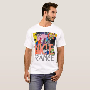 T-shirt Nice France, maillot mural de graffiti, 2 hommes