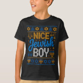 T-shirt Nice Jewish Boy Hanukkah Menorah Dreidel Ugly Swea (Devant)
