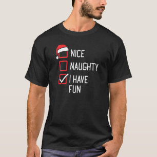 T-shirt Nice Liste de vilains J'Ai Fun Noël