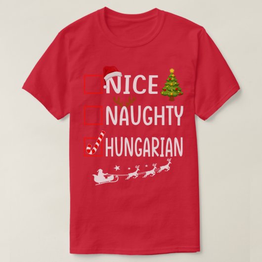 T-SHIRT NICE NAUGHTY (Design devant)