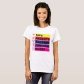 T-shirt Nice Naughty Awesome infirmière chirurgicale, Funn (Devant entier)