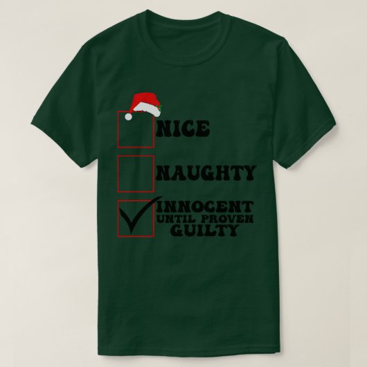 T-shirt Nice Naughty Innocent Jusqu'à des ritmas de culpab (Design devant)