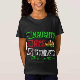 T-Shirt Nice Naughty It's Compplicated Père Noël Christmas