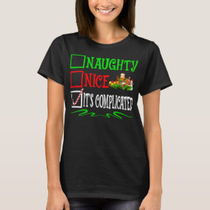 T-shirt Nice Naughty It's Compplicated Père Noël Christmas