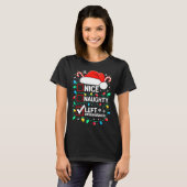 T-shirt Nice Naughty Left Unsupervised Shirt Funny Christm (Devant entier)