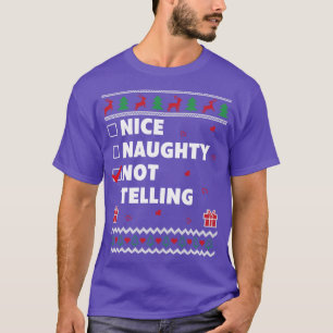 T-shirt Nice Naughty Liste laide Design de Noël drôle Pas