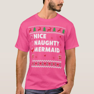 T-shirt Nice Naughty Liste Vilain Design de Noël Drôle Mer