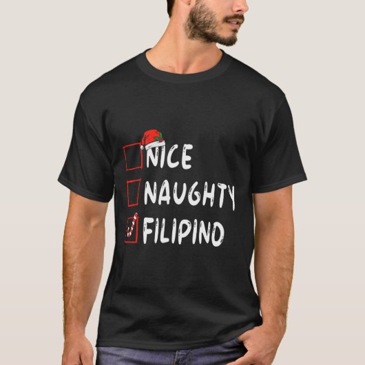 T-shirt Nice Naughty Philippines Noël Philippines Noël (Devant)