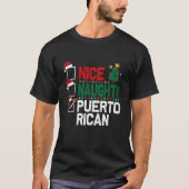 T-shirt Nice Naughty Puerto Rican Christmas Pajama Funny S (Devant)