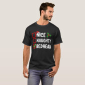 T-shirt Nice Naughty Redhead Famille Correspondant Noël Li (Devant entier)